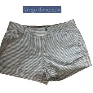 Vineyard Vines Women's Seersucker Shorts - Blue and White